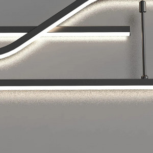 Lustra tip pendul Lorisa, LED, aluminiu, negru, 120 x 140 cm, 45W