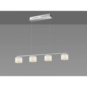 Lustra tip pendul Maranta, 4 lumini, LED, metal/sticla, 100 x 12 x 160 cm