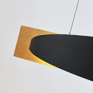 Lustra tip pendul Marija, LED, metal/plastic, negru/auriu, 101 x 18,5 x 150 cm - Img 2