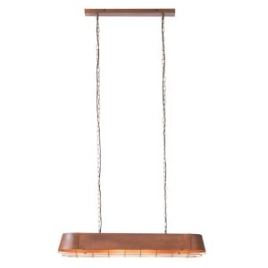 Lustra tip pendul Mesilla, 4 lumini, metal, maro, 90 x 21 x 120 cm