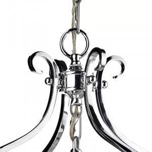 Lustra tip pendul Parksley, 3 lumini, metal/sticla, transparent/argintiu, 29 x 29 x 66-266 cm