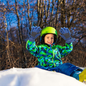 Manusi de schi pentru copii Miotlsy, albastru, lana/TPU, 5-8 ani - Img 3