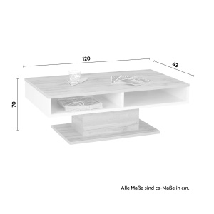 Masă / masuta de cafea Alamo din stejar - Img 2