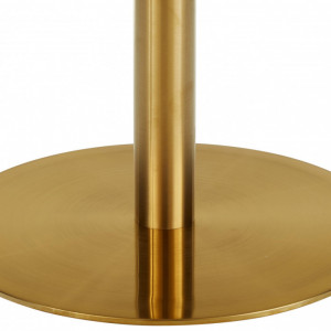Masă rotundă Karla cu efect de marmură, auriu, 90 x 75cm - Img 5