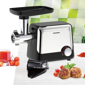 Masina de tocat Heinner DualSteel 2100 HMG-2100BKS3, Putere 2100W, Accesoriu rosii, Cutit Inox, Negru/Inox - Img 4