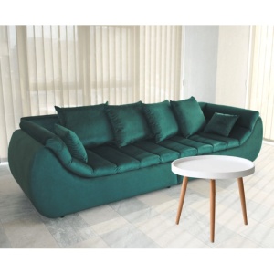 Masuta cafea rotunda, AB360, cadru lemn, blat polipropilena, 49.5x44.5 cm, alb - Img 3