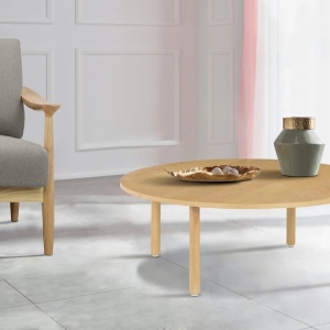 Masuta de cafea Annelise, MDF, natur, 100 x 37,5 cm