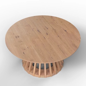 Masuta de cafea Ennio din MDF de culoare stejar, 80/40/80 cm - Img 3