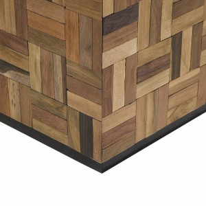 Masuta laterala Digiovanni, lemn masiv tec, 40 x 45 x 45 cm - Img 6