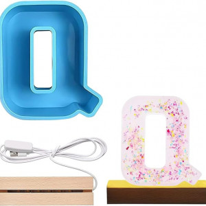 Matrita de rasina COLEESON, litera Q, silicon, albastru, 14,5 x 18 x 4,5 cm.