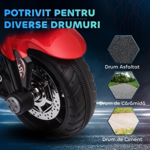 Motocicleta electrica copii Re-Bloom, 6V 25W, PP/metal, 86x42x52 cm, lumini+sunet, autonomie 45 min, varsta 3-5 ani, 25 kg, rosu - Verificat A · Re-Bloom - Img 4