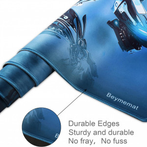 Mousepad Beymemat, cauciuc, albastru, 90 x 40 cm - Img 6