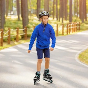 Navaris patine cu role reglabile, 4 roti poliuretan ABEC-7 70mm, marime 35-38, catarama push-lock + velcro, frana interschimbabila, unelte incluse, albastru - Verificat A · Re-Bloom - Img 2