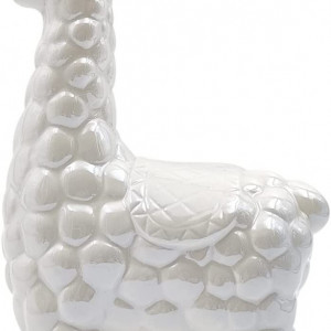 Obiect decorativ Casaido, model alpaca, ceramica, gri, 17,2 x 12,9 x 7 cm
