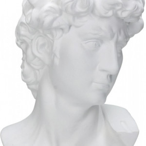 Obiect decorativ David, polyresin, alb, 21 x 29 x 18 cm - Img 1