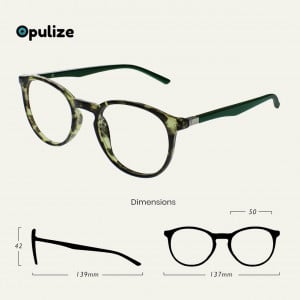 Ochelari pentru citit cu filtru de lumina albastra Opulize, verde, 0.00