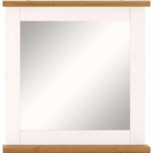 Oglinda Dagny Home Affaire, sticla/lemn pin, alb/miere, 60 x 72 x 4 cm - Img 1