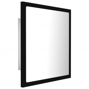 Oglinda de baie Aubarta Metro Lane, LED, PAL/ acril,  negru, 37 x 40 cm