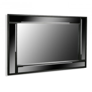 Oglinda de perete Aldrich, negru, 90 x 60 cm
