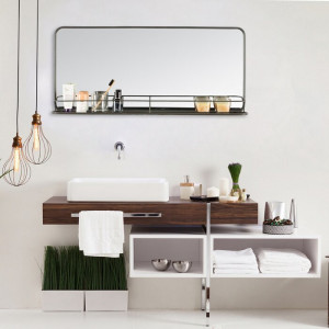 Oglindă de perete Imane, gri, 41 x 92 x 13 cm - Img 4