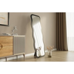 Oglinda decorativa Re-Bloom, MDF, negru, 50 x 160 x 2,2 cm - Img 2