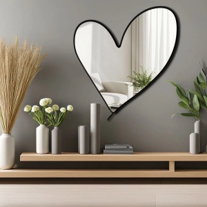 Oglinda decorativa Wallxpert, plexiglas 1mm/EVA 10mm, 43x48 cm, montare banda dubla, argintiu - Verificat A · Re-Bloom - Img 2