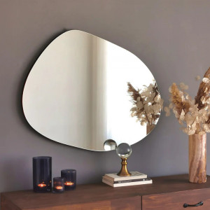 Oglinda Gusto Ayna, MDF/sticla, negru, 75 x 55 x 2,2 cm