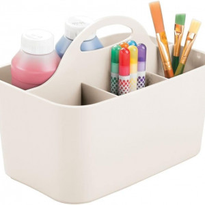 Organizator pentru ustensile de bricolaj mDesign, plastic, gri, 15,2 x 24,4 x 17,1 cm - Img 1