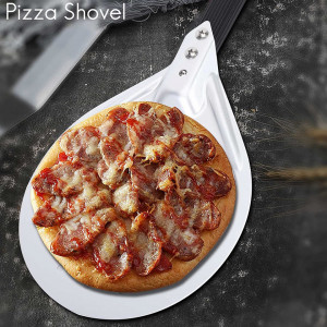 Paleta pentru pizza Coairrwy, aluminiu, negru/argintiu, 40 x 20 x 18 cm - Img 8