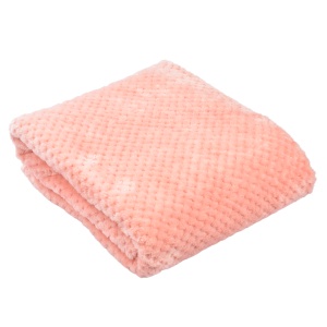 Paturica pentru copii baby fleece roz pudra 90x110 cm - Img 1