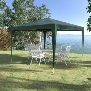 Pavilion de gradina portabil Re-Bloom, otel/PE, 293x293 cm, inaltime acoperis 252 cm, anti UV, 4 corzi+8 tarusi inclusi, verde - Verificat A · Re-Bloom - Img 3