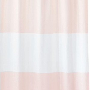 Perde de dus mDesign, poliester, roz deschis/alb, 183 x 183 cm