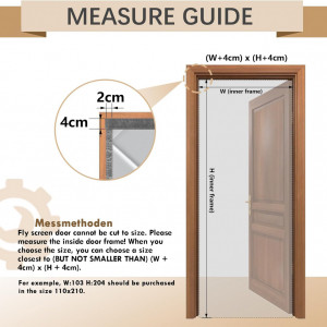 Perdea pentru insecte Meet Beauty, magnetica, poliester, gri, 90 x 210 cm