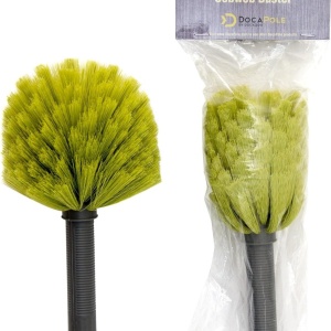 Perie compatibila cu manerul extensibil DocaPole, cauciuc/silicon, negru/galben - Img 2