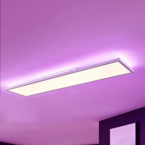 Plafoniera Brenda, LED, RGB, aluminiu/plastic, alb, 119,5 x 29,5 x 5,5 cm - Img 8