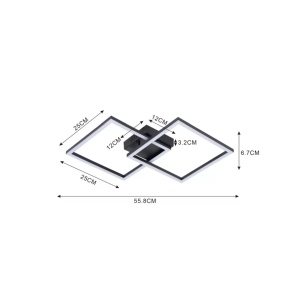 Plafoniera LED Corvin Opal/Negru max. 24 wați - Img 4