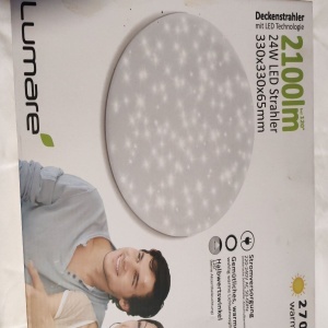 Plafoniera Starry Sky, Lumare, 24 W, 2000 lm, Diametru 315 mm, Rotund, 2700 K Alb cald, cu efect de sclipici, Resigilat, Grad A - Img 5