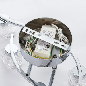 Plafoniera Yaro, LED, metal/sticla, argintiu/transparent, 82,5 x 16,5 x 18 cm - Img 2