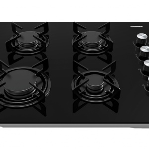 Plita incorporabila Heinner HBH-M402IEGBK, Gaz, 4 arzatoare, Latime 60cm, Aprindere electrica, Sticla neagra - Img 2