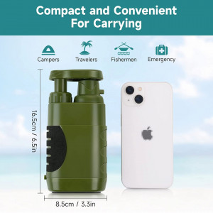 Pompa pentru filtrarea apei OFFOF, ABS, verde/negru, 16,5 x 8,5 cm - Img 2