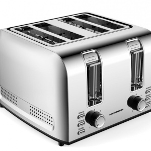 Prajitor de paine Heinner HTP-4S1500SS, 1500W, capacitate 4 felii, 7 niveluri de rumenire, Inox