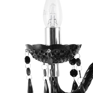 Produs Resigilat Candelabru Re-Bloom Kalang, fier, 50x50x135 cm, 4 lumini E14 max 40W, IP20, cablu 84 cm, negru - Verificat A - Img 6