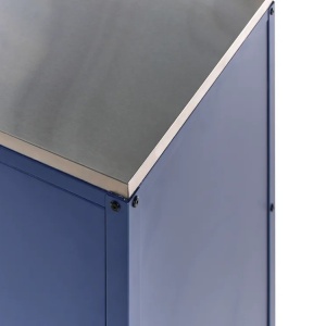 Produs Resigilat Dulap bucatarie exterior Re-Bloom Vilama, otel/inox, 80x50x90 cm, rezistenta UV, albastru inchis - Verificat A - Img 4