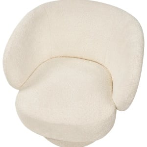 Produs Resigilat Fotoliu pivotant Re-Bloom Lieksa, textil/placaj/cauciuc, 44x64x77 cm, spuma, 180 kg, perna inclusa, alb - Verificat A - Img 2
