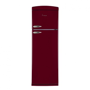 Produs Resigilat FRIGIDER CU DOUA USI FRAM FDD-VRR311BDF+, 311L (242+69), CLASA F, CONTROL MECANIC CU TERMOSTAT AJUSTABIL, LUMINA LED, RAFTURI DE STICLA, DEZGHETARE AUTOMATA FRIGIDER, BURGUNDY