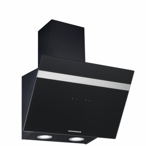Produs Resigilat Hota decorativa Heinner HDCH-6060RGBK, 60cm, Design "Inclinata", Putere maxima de absorbtie: 546.2 m³/h, 3 trepte de viteza, Motor: 1 x 190W, Lumina LED: 2 x 1.5W, 1 filtru aluminiu, Control touch, Diametru tub evacuare: 150mm, Dimensiuni - Img 3