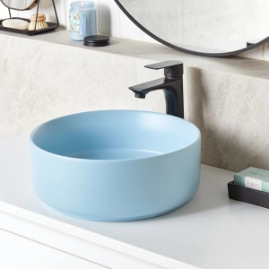 Produs Resigilat Lavoar pentru baie Re-Bloom Gudar, ceramica, 37x37x12 cm, scurgere 35mm, albastru - Verificat A - Img 3