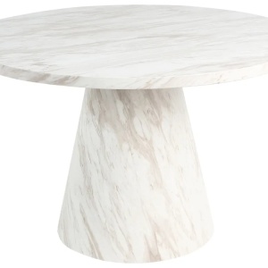 Produs Resigilat Masa de dining Re-Bloom Mere, MDF, 120x120x74 cm, 4 persoane, 120 kg, alb/gri - Verificat A