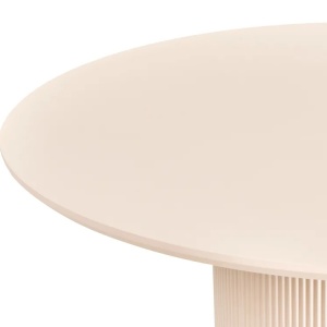 Produs Resigilat Masa de sufragerie rotunda Re-Bloom Newell, MDF, diametru 120 cm, inaltime 75 cm, 4 persoane, bej deschis - Verificat A - Img 5