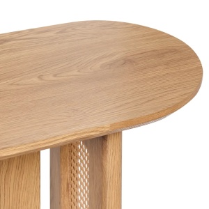 Produs Resigilat Masa tip consola Re-Bloom Karlo, MDF/ratan, 120x40x80 cm, 50 kg, natur - Verificat A - Img 5